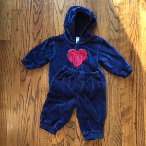 GAP Velour 2 piece hooded tracksuit